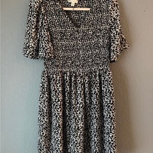 Black and White Animal Print Dress